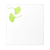 Ginkgo-Blätter Notepad Notizblock (Vorderseite)