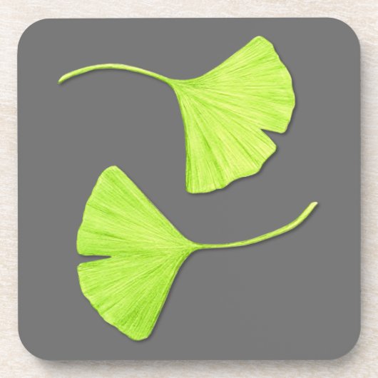 Ginkgo Blätter Plastic Untersetzer (Vorderseite)