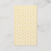 Ginkgo-Blätter und Polygon-Muster Visitenkarte (Rückseite)