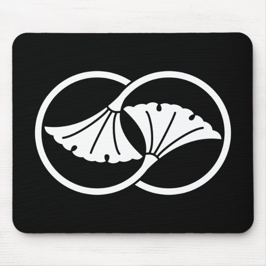 Ginkgo-Blätterkreise Mousepad (Vorne)