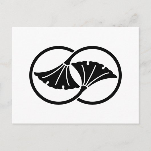 Ginkgo-Blätterkreise Postkarte (Vorderseite)