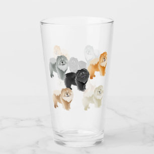 Ginkgo Chow 5 farbiges Tummelglas Glas