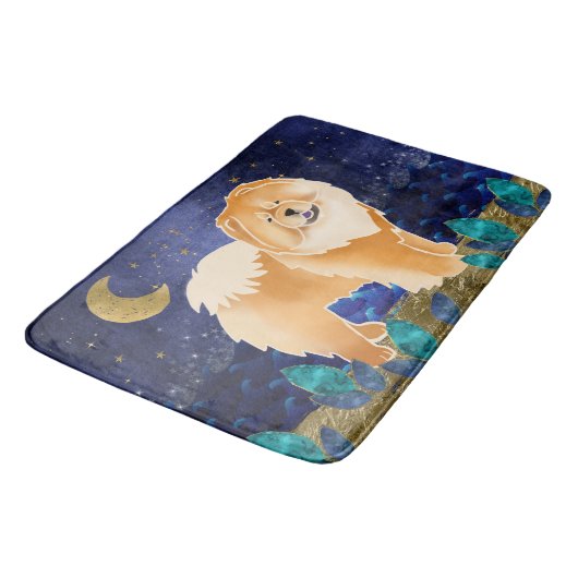 GINKGO CHOW Roter Kater/Badematte in 3 Größen Badematte (Schrägansicht)