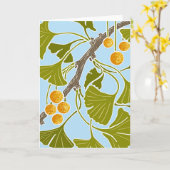 Ginkgo Dance Karte (Gelbe Blume)