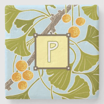 Ginkgo Dance Monogram Letter P