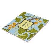 Ginkgo Dance Monogram Letter U Fliese (Seite)
