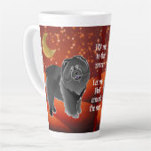 GINKGO das schwarze Unterteil - Anpassbarer Text Milchtasse (Linke Ecke)