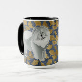 GINKGO die blaue Chow Tasse (Vorderseite Links)