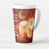 GINKGO die rote Farbe - Anpassbarer Text Milchtasse (Rechte Ecke)