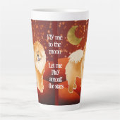 GINKGO die rote Farbe - Anpassbarer Text Milchtasse (Vorderseite)