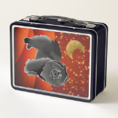 GINKGO die schwarze Chow-Metal-Lunchbox Metall Brotdose (Rückseite)
