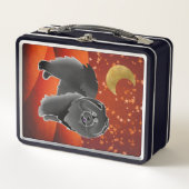 GINKGO die schwarze Chow-Metal-Lunchbox Metall Brotdose (Vorderseite)