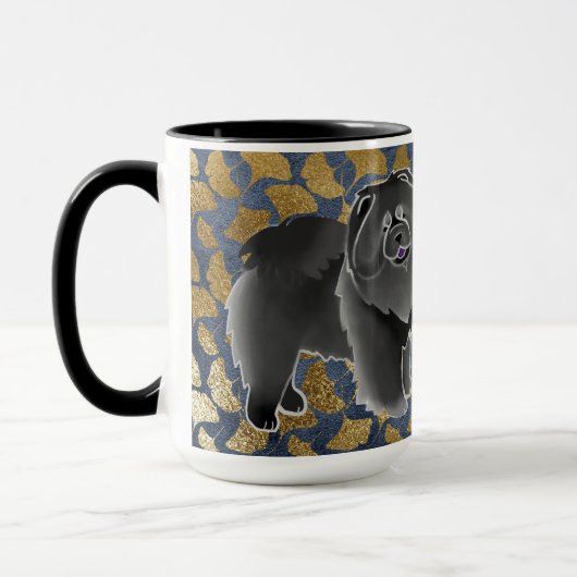 GINKGO die schwarze Chow Tasse (Links)