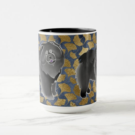 GINKGO die schwarze Chow Tasse (Zentrum)