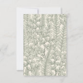 Ginkgo-Farn-Botanische Hochzeit Save The Date (Rückseite)