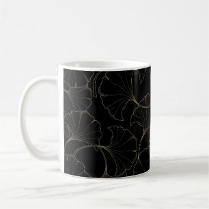 Ginkgo Gold: Luxus-Vintage-Design Kaffeetasse