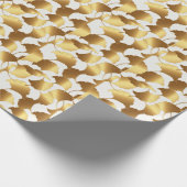 Ginkgo Gold: Luxus Vintages Design. Geschenkpapier (Ecke)