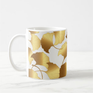 Ginkgo Gold: Luxus Vintages Design. Kaffeetasse