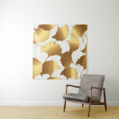 Ginkgo Gold: Luxus Vintages Design. Wandteppich (Beispiel)