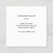 Ginkgo Leaf Gold Green Quadratische Visitenkarte (Rückseite)