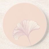 Ginkgo Leaf individuell anpassbare Hintergrundfarb Getränkeuntersetzer (Vorne)