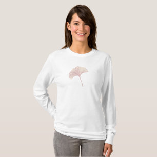 Ginkgo Leaf individuell anpassbare Hintergrundfarb T-Shirt