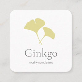 Ginkgo Leaf Logo Quadratische Visitenkarte