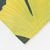 Ginkgo Leaf Muster Green Nature Lover Fleecedecke (Ecke)