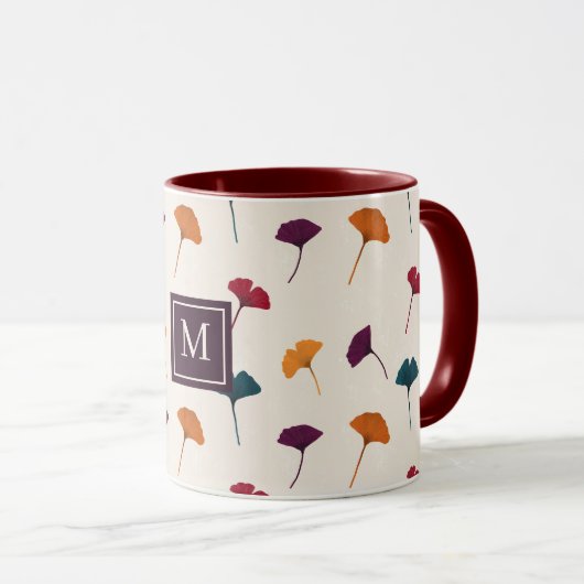 Ginkgo Leaf Muster Herbst Farben Tasse (VorderseiteRechts)