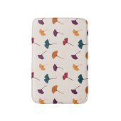 Ginkgo Leaf Muster Wasserfarbe Herbst Farben Badematte (Vorderseite Vertikal)