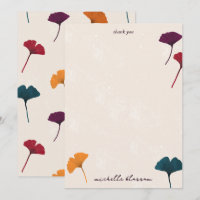 Ginkgo Leaf Muster Wasserfarbe Herbst Farben