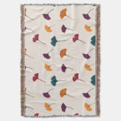 Ginkgo Leaf Muster Wasserfarbe Herbst Farben Decke (Vorderseite Vertikal)