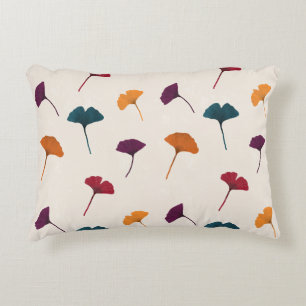 Ginkgo Leaf Muster Wasserfarbe Herbst Farben Dekokissen