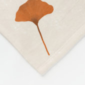 Ginkgo Leaf Muster Wasserfarbe Herbst Farben Fleecedecke (Ecke)