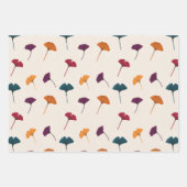 Ginkgo Leaf Muster Wasserfarbe Herbst Farben Geschenkpapier Set (Vorderseite 2)