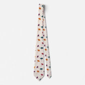 Ginkgo Leaf Muster Wasserfarbe Herbst Farben Krawatte (Vorderseite)