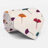 Ginkgo Leaf Muster Wasserfarbe Herbst Farben Krawatte (Gerollt)