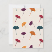 Ginkgo Leaf Muster Wasserfarbe Herbst Farben Mitteilungskarte (Rückseite)