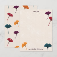 Ginkgo Leaf Muster Wasserfarbe Herbst Farben