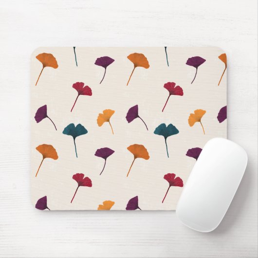 Ginkgo Leaf Muster Wasserfarbe Herbst Farben Mousepad (Mit Mouse)