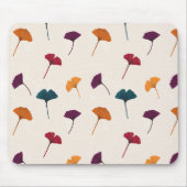 Ginkgo Leaf Muster Wasserfarbe Herbst Farben Mousepad (Vorne)