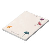 Ginkgo Leaf Muster Wasserfarbe Herbst Farben Notizblock (Rotiert)
