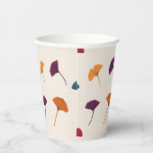 Ginkgo Leaf Muster Wasserfarbe Herbst Farben Pappbecher (Rechts)