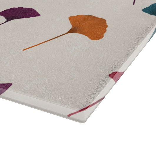 Ginkgo Leaf Muster Wasserfarbe Herbst Farben Schneidebrett (Ecke)