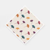Ginkgo Leaf Muster Wasserfarbe Herbst Farben Serviette (Ecke)