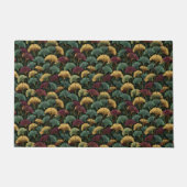 Ginkgo Leaf Pattern Teal Burgundy Fußmatte (Vorderseite)