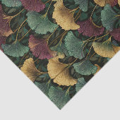 Ginkgo Leaf Pattern Teal Burgundy  Seidenpapier (Ausschnitt)