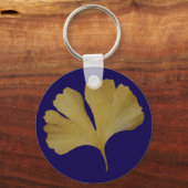 Ginkgo Leaf Schlüsselring Schlüsselanhänger (Rückseite)