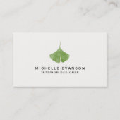 Ginkgo Leaf Simple Nature Minimalistisch Visitenkarte (Vorderseite)