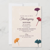 Ginkgo Leaf Wasserfarbe Herbst Erntedank Herbst Einladung (Vorderseite)